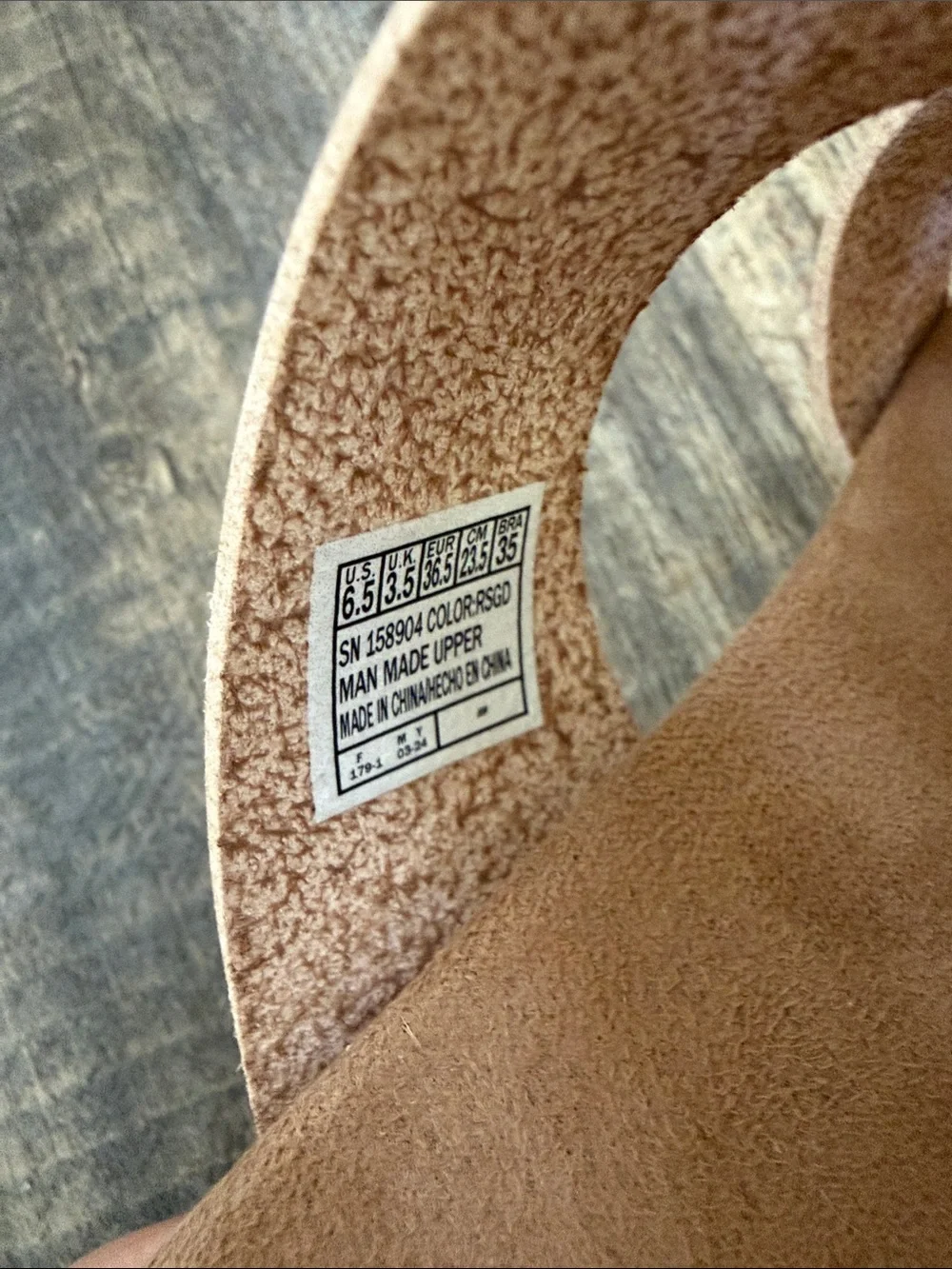 Skechers X Martha Stewart Breezie-Shiny Luster Wedge Sandals US 6.5 Rose Gold